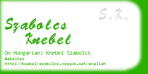 szabolcs knebel business card